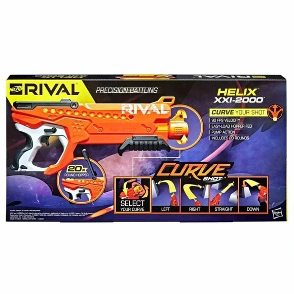 NEW NERF Rival Helix XXI 2000 Pump Action High Capacity 20-Round Blaster Playset - Picture 2 of 4